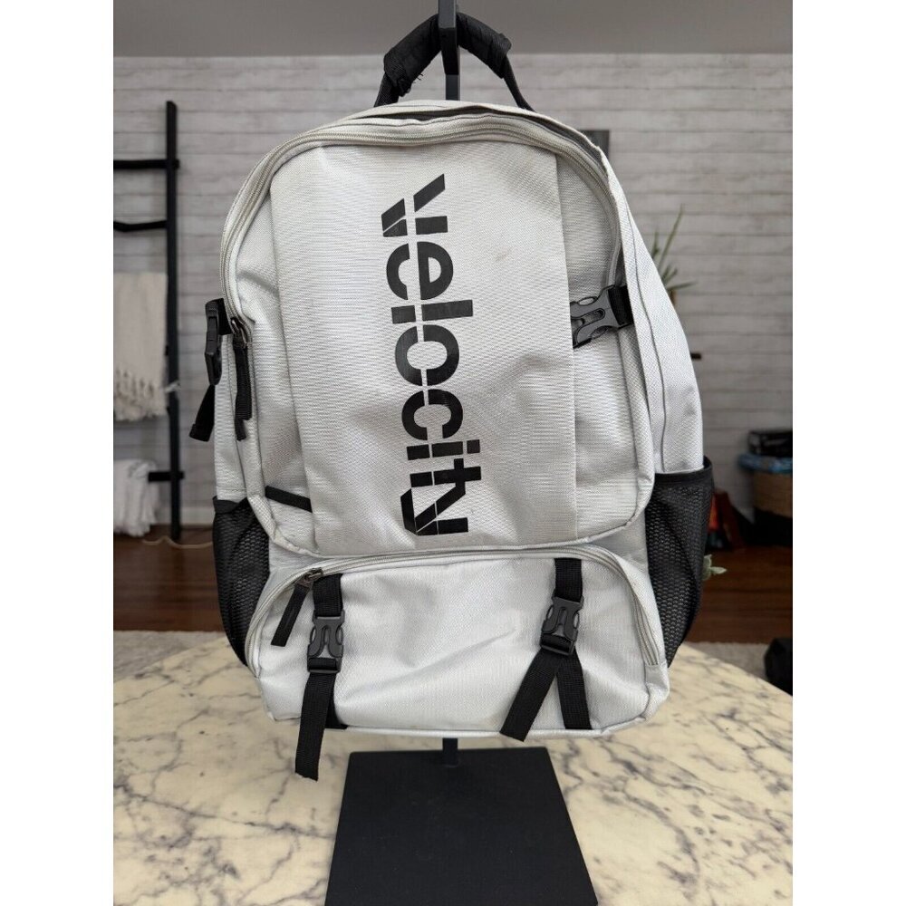 Velocity Gray Black Large Capacity Backpack Bookbag for Student